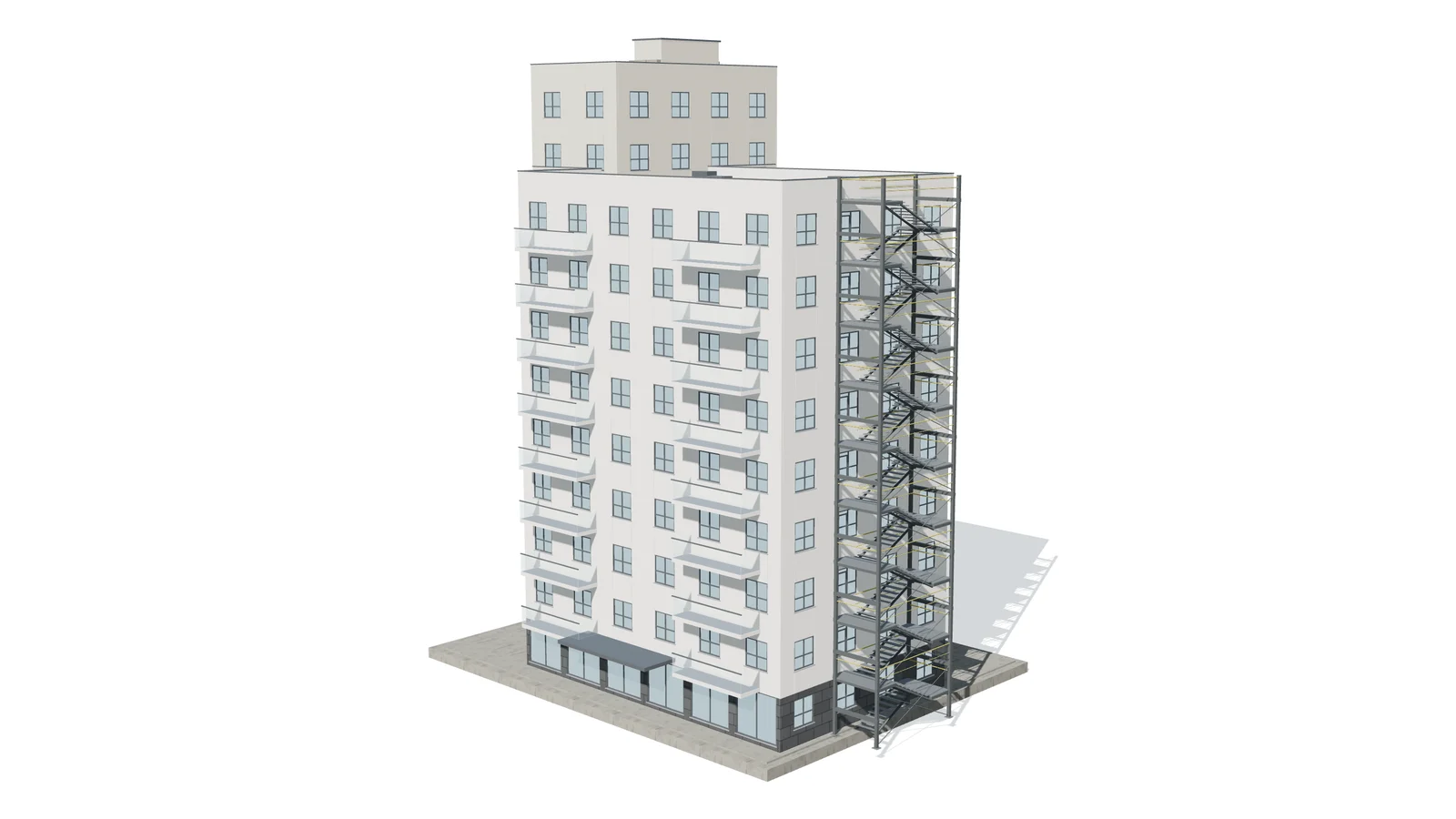 Imagine din proiectul „Bloc locativ cu structură din beton armat”