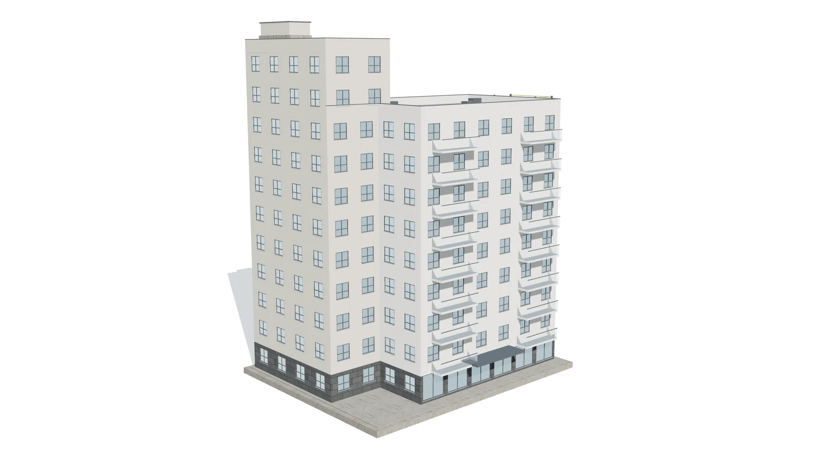 Imagine din proiectul „Bloc locativ cu structură din beton armat”