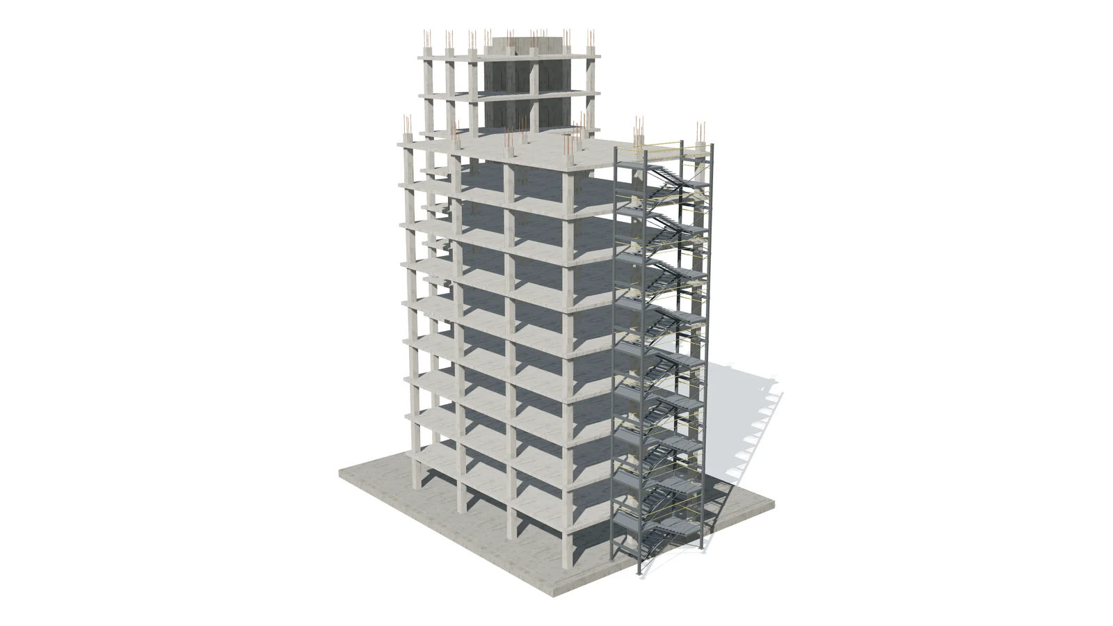 Imagine din proiectul „Bloc locativ cu structură din beton armat”