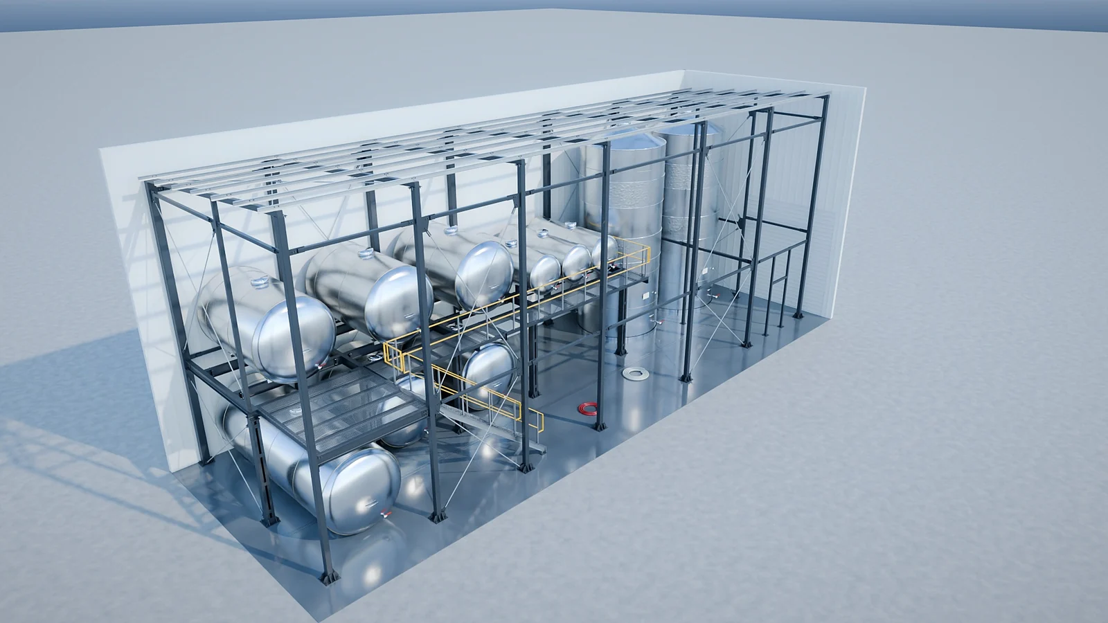 Imagine din proiectul „Cramă: structură pentru rezervoare”