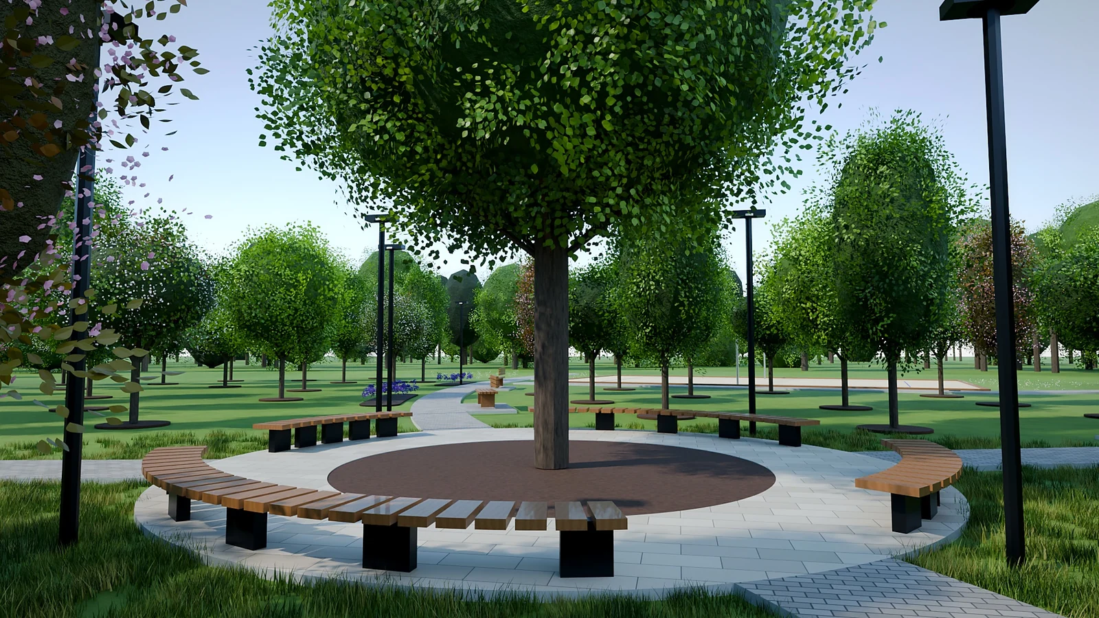 Imagine din proiectul „Parc public cu zonă de sport”